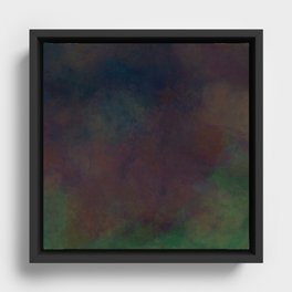 Dark green brown copper terrain landscape Framed Canvas