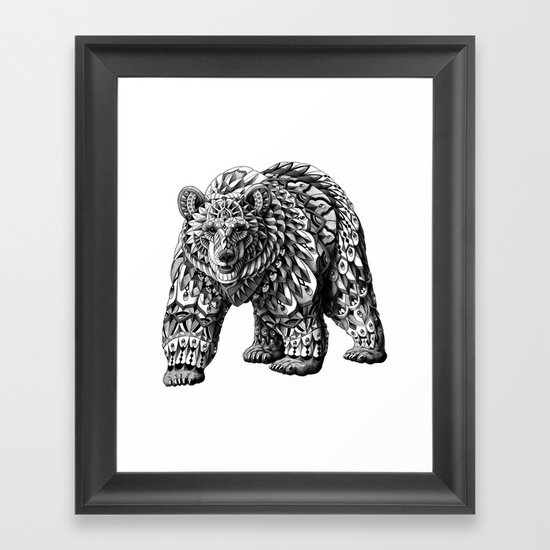 Ornate Bear Framed Art Print