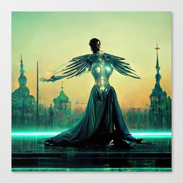 Cybernetic Angel Canvas Print