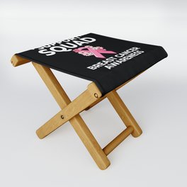 Breast Cancer Ribbon Awareness Pink Quote Folding Stool