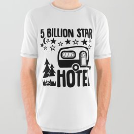 5 Billion Star Hotel Camping All Over Graphic Tee