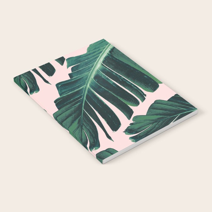Tropical Blush Banana Leaves Dream 1 Decor Art Society6 Notebook By Anitabellajantz Society6