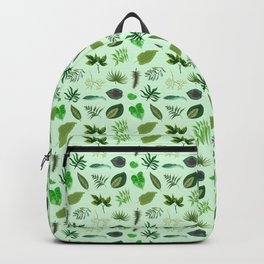 Tropical leaves pattern Backpack