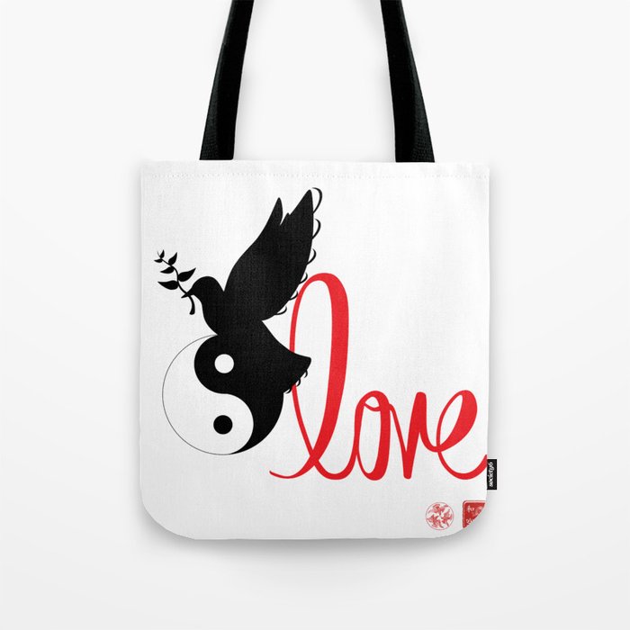 Oneness with the dark side of love Tote Bag