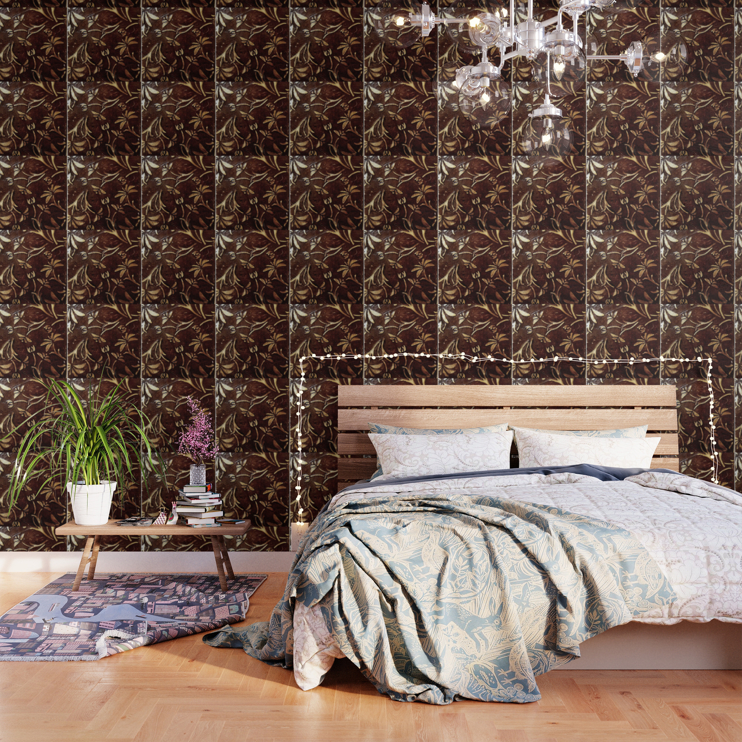 Old West Embossed And Gilded Leather Original Painting Wallpaper By Tracysayerstrombetta Society6