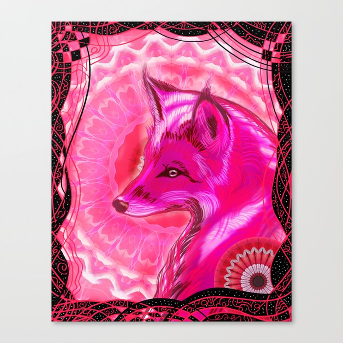 The Pink Fox Canvas Print