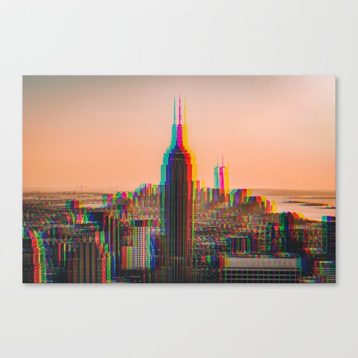 New York City distorted Canvas Print