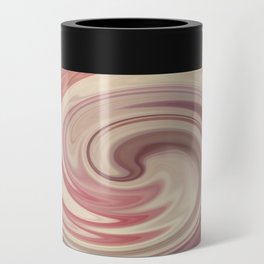 Beige, Brown, Pink Abstract Hurricane Shape Design Can Cooler