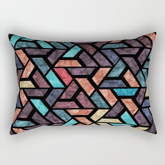 Seamless Colorful Geometric Pattern XV Rectangular Pillow