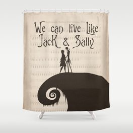 We can live like Jack & Sally Shower Curtain