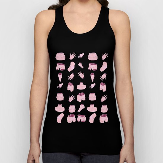 body parts yellow Unisex Tank Top