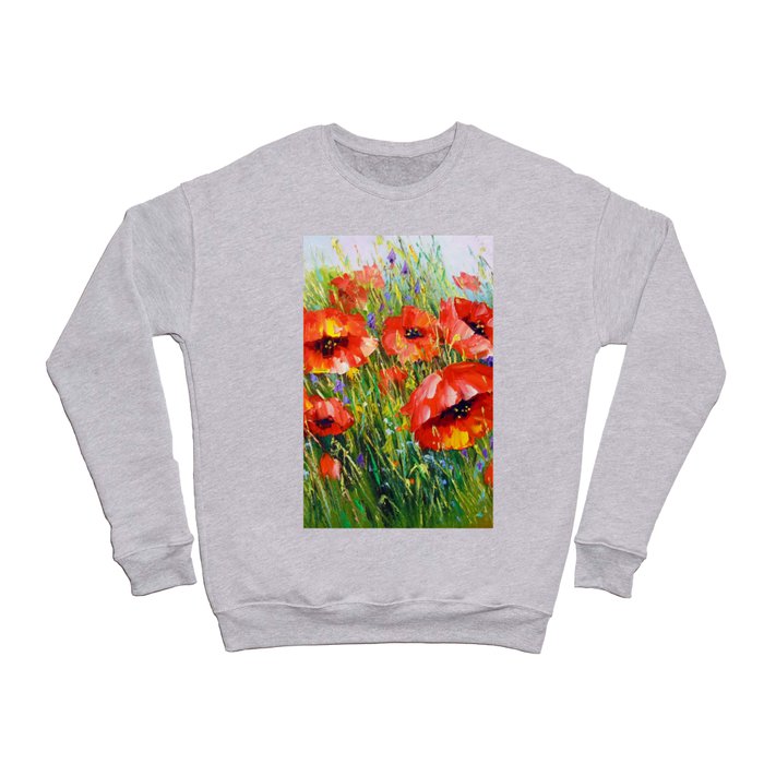 Poppies in bloom Crewneck Sweatshirt
