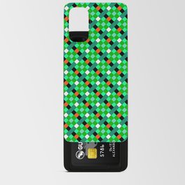 Green Orange Plaid Gingham Pattern Android Card Case