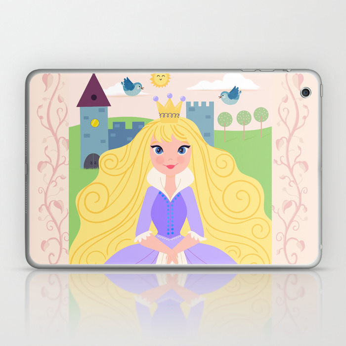 Fairy Tale Princess With Her Story Book Castle Purple Dress Laptop Ipad Skin By Sunnybunny Society6