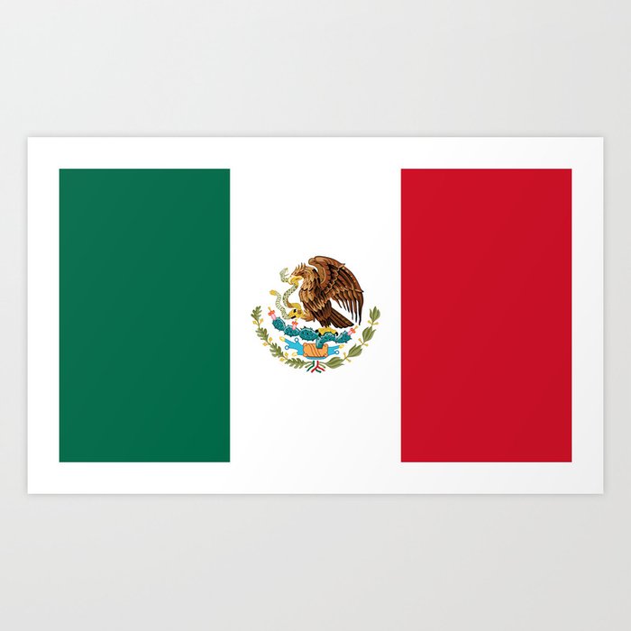 Mexican flag of Mexico Art Print