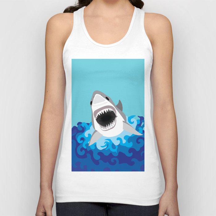 Great White Shark Attack Tank Top
