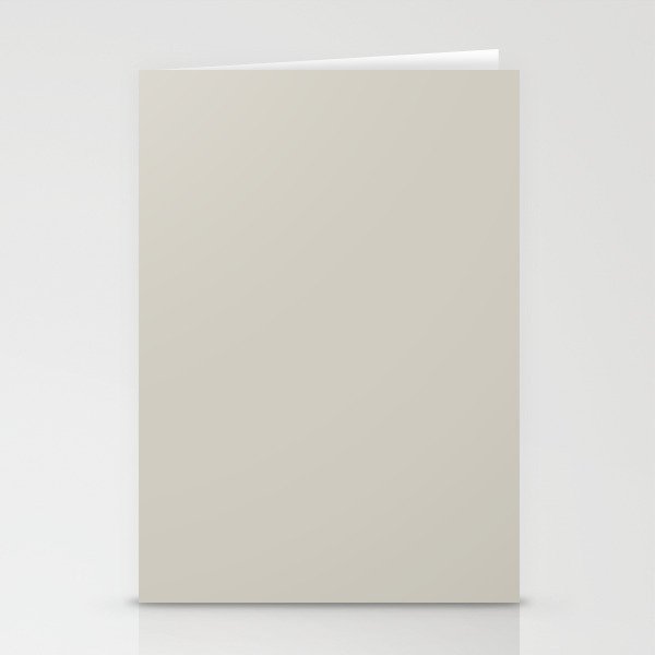 Neutral Pale Sepia Gray Greige Solid Color PPG Whiskers PPG1025-3 - All One Single Shade Hue Colour Stationery Cards
