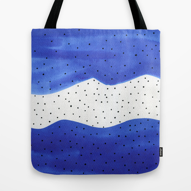 bright blue handbag