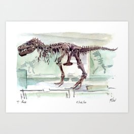 T-Rex at the American Museum of Natural History Art Print