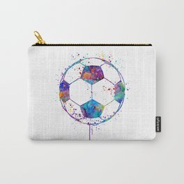 Soccer Ball Colorful Watercolor Carry-All Pouch