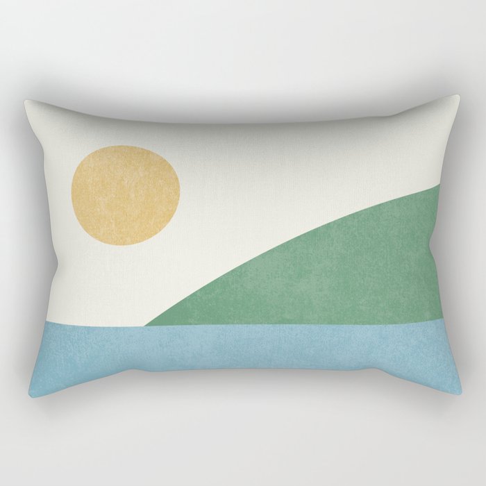 Sunny Landscape Rectangular Pillow