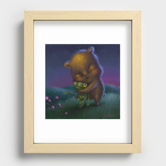 "Bear Hug" Recessed Framed Print
