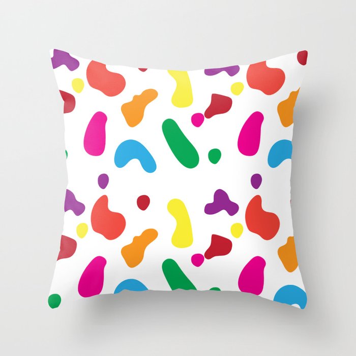 Bougie Blobs Pattern Art  Throw Pillow