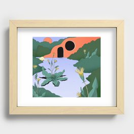 goose in the weeds full Recessed Framed Print