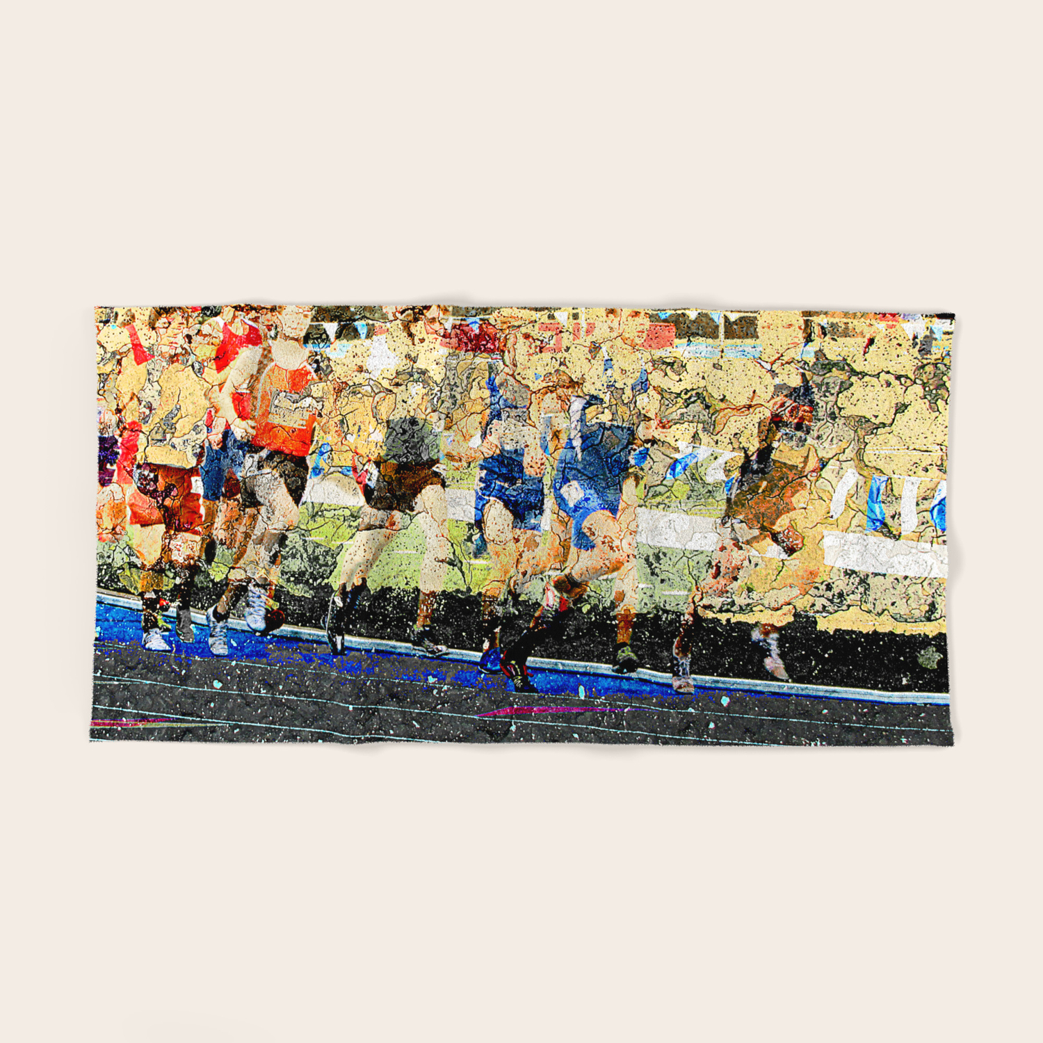 Track And Field Runners Hand Bath Towel By Takumipark Society6
