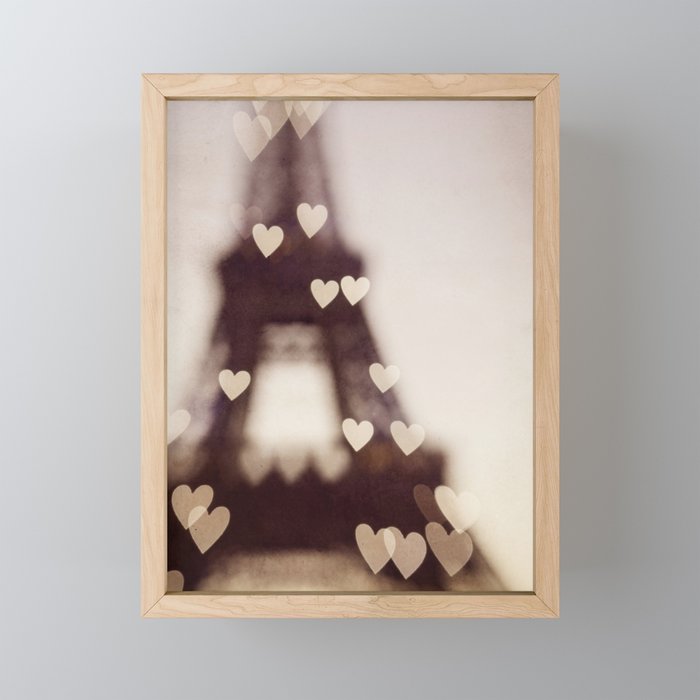 City of Love - Paris Photography, Eiffel Tower Framed Mini Art Print