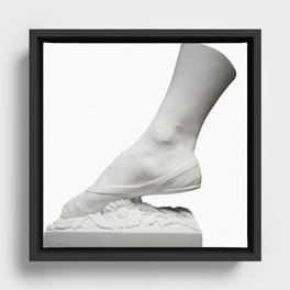 Ballet dancers foot Framed Canvas