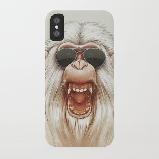 The Great White Angry Monkey iPhone Case