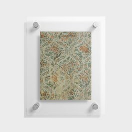 Distressed Antique Floral Chintz Pattern Floating Acrylic Print