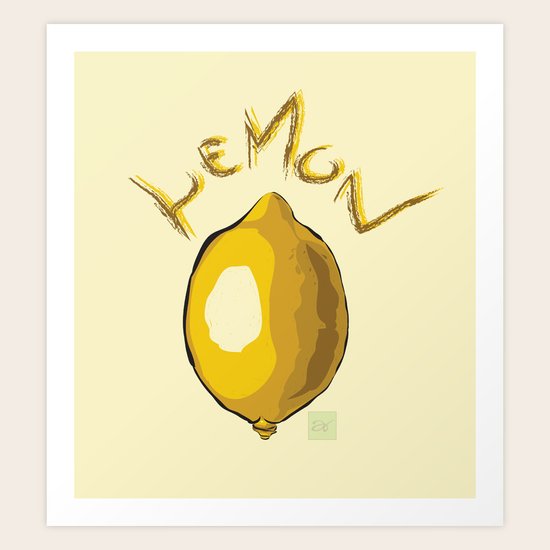 Lemon Art Print