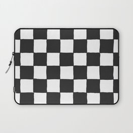 Black and White Checkered Pattern Laptop Sleeve
