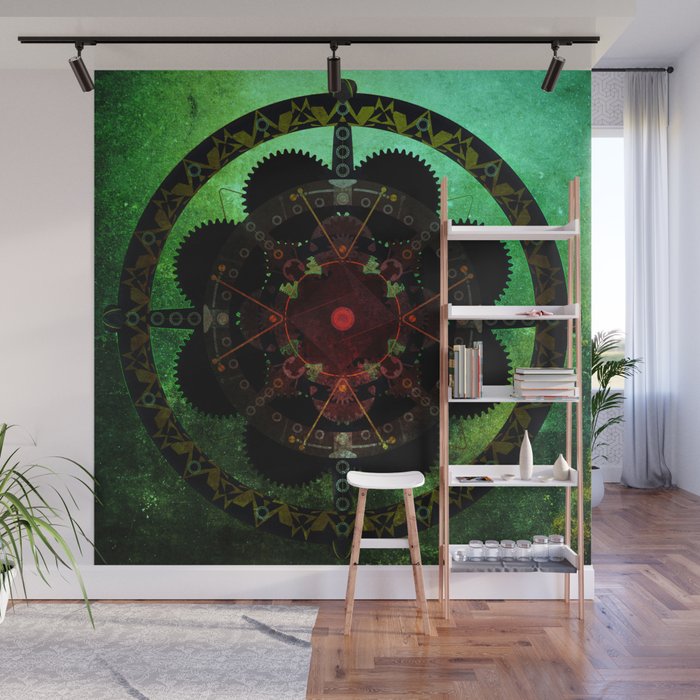 Space Time Clock Wall Mural