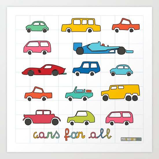 Cars for all Art Print