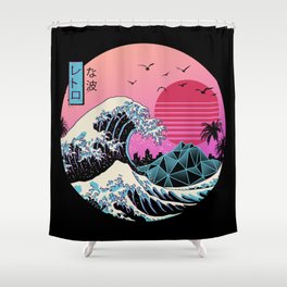 The Great Retro Wave Shower Curtain
