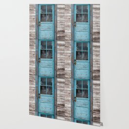 Blue Door, Fishing Village, BC Wallpaper