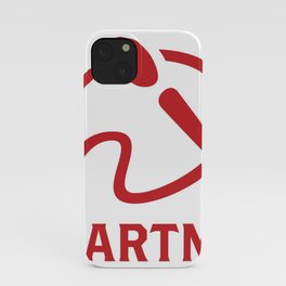 JustArtMore Logo Red White background iPhone Case