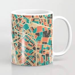 Liverpool City Map - Multicolour Coffee Mug