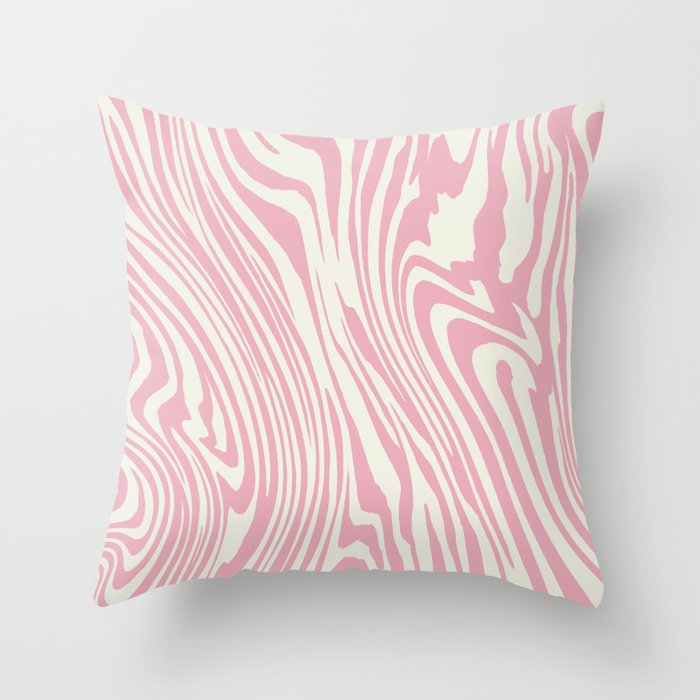 Swirling_Pink Throw Pillow