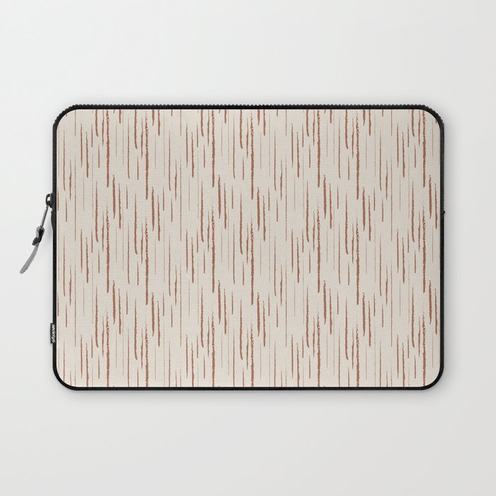 Cavern Clay SW 7701 Grunge Vertical Stripes on Creamy Off White SW7012 Laptop Sleeve