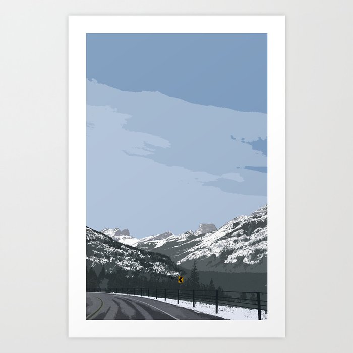 View From the Road Illustration Art Print