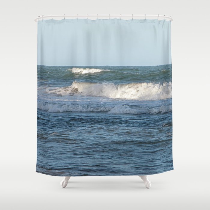 Queensland Australia Shower Curtain, Ocean Wave Shower Curtain