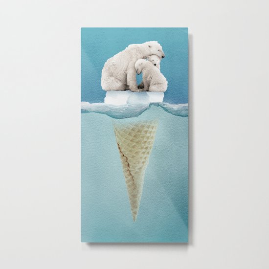 polar ice cream cap 02 Metal Print