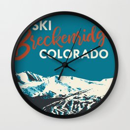 Breckenridge Vintage Ski Poster Wall Clock
