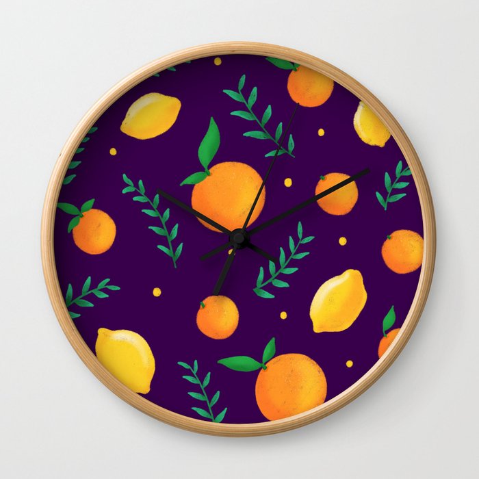 orange and lemons Wall Clock