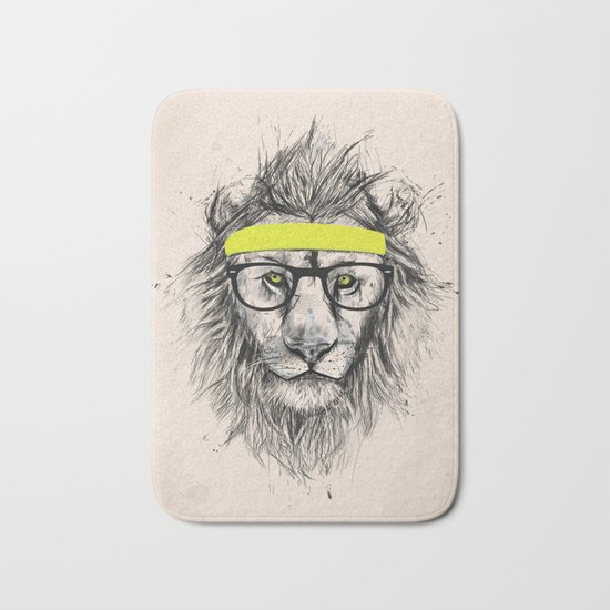 Hipster lion (light version) Bath Mat