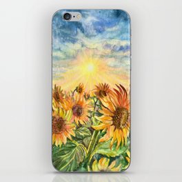Sunflowers at Sunset iPhone Skin